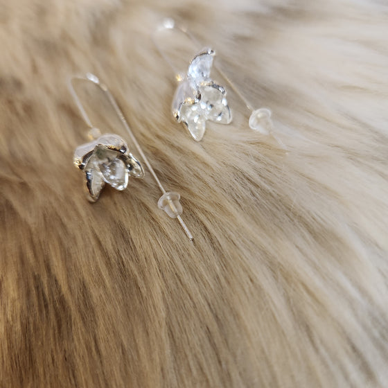 Silver Lily Earrings