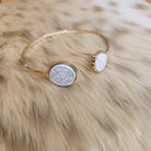 Round Stone Bangle Bracelet Vintage Vibes Boutique