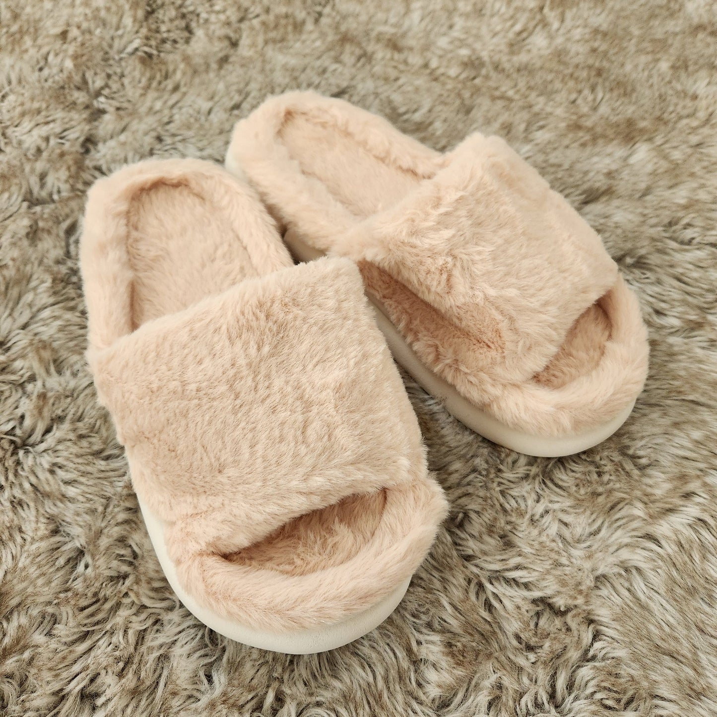 Tan Khloe Slides  Vintage Vibes Boutique   