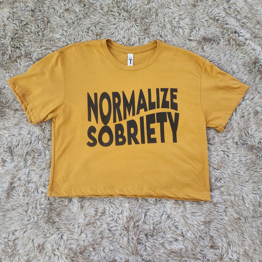  Normalize Sobriety Crop Top  Vintage Vibes Boutique   