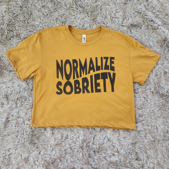 Normalize Sobriety Crop Top  Vintage Vibes Boutique   