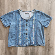  Jane Ashley Denim Top Vintage Vibes Boutique