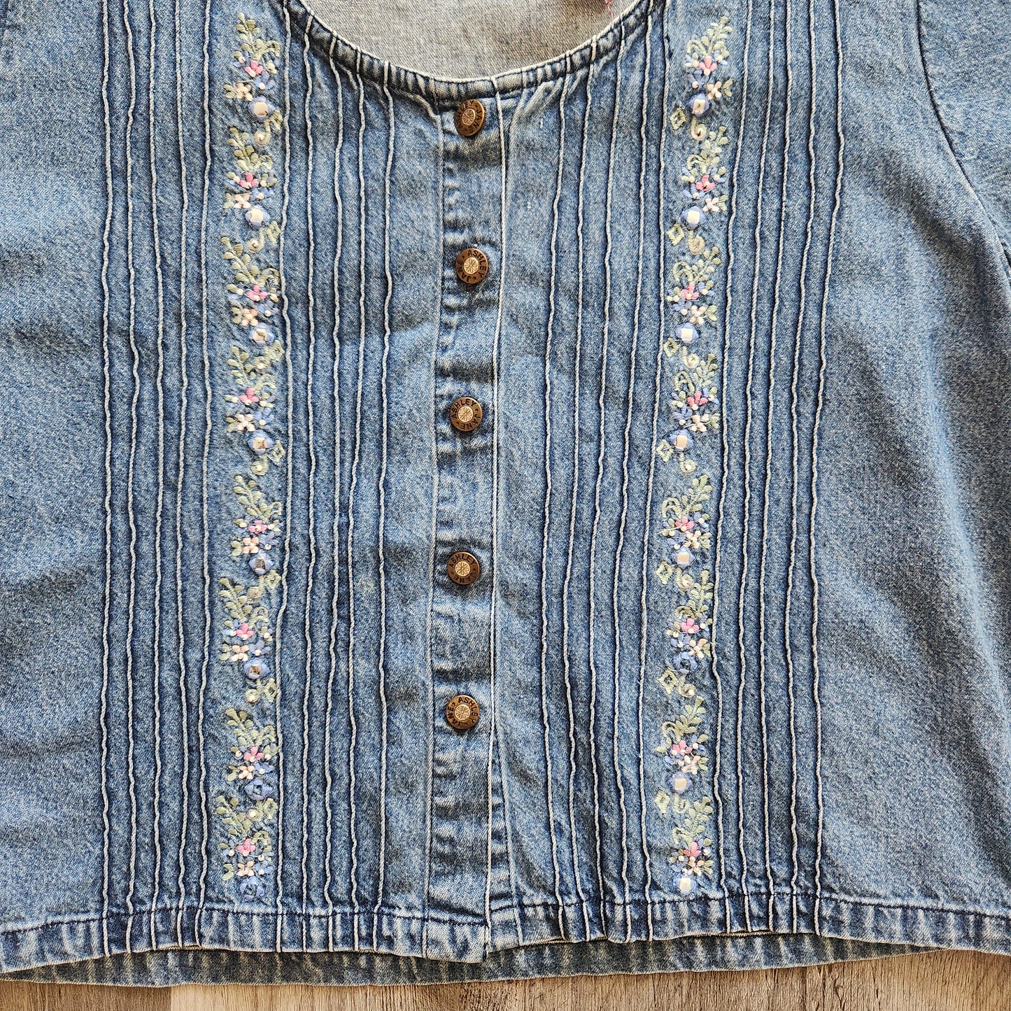 Jane Ashley Denim Top Vintage Vibes Boutique