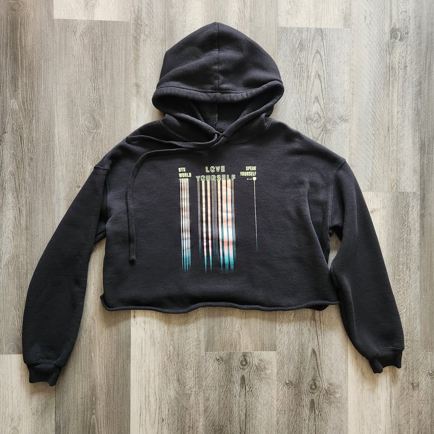 BTS Cropped Hoodie Vintage Vibes Boutique