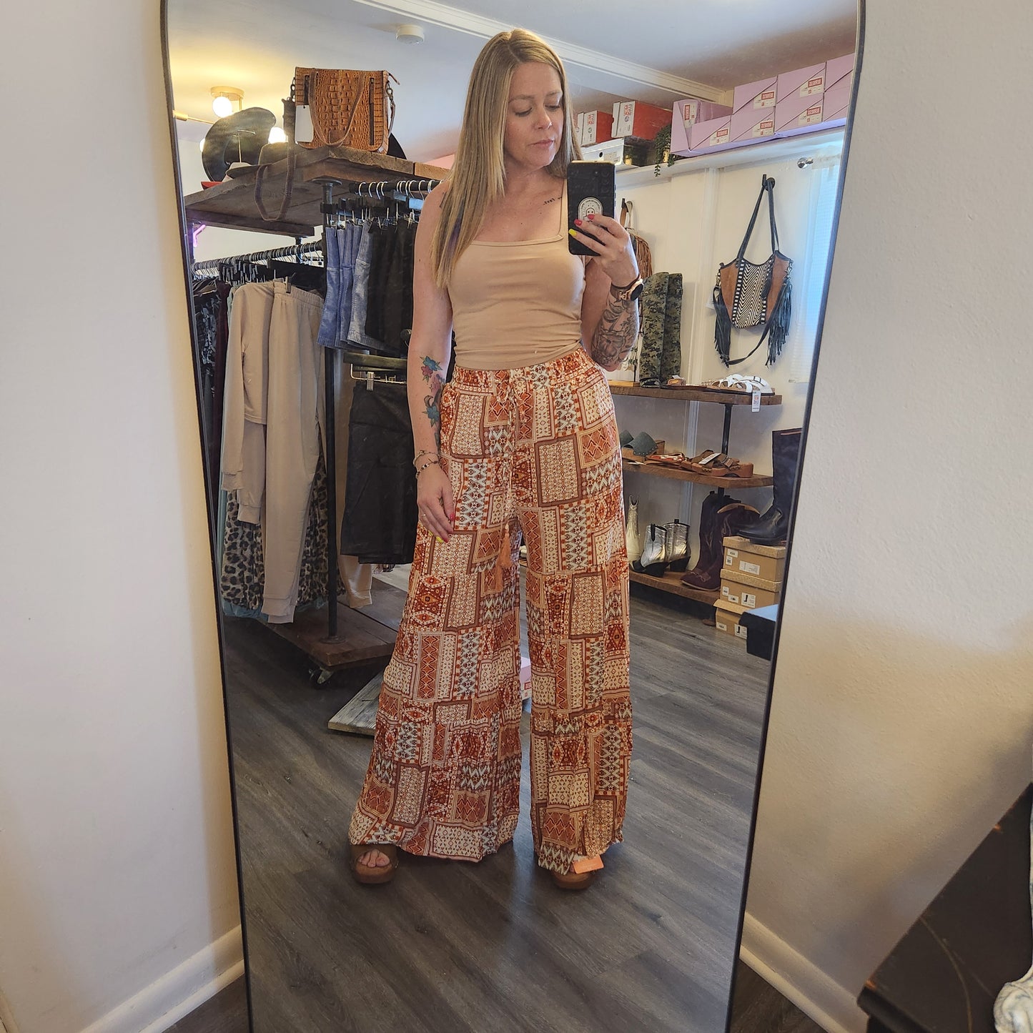 Tayler Patchwork Pants Vintage Vibes Boutique