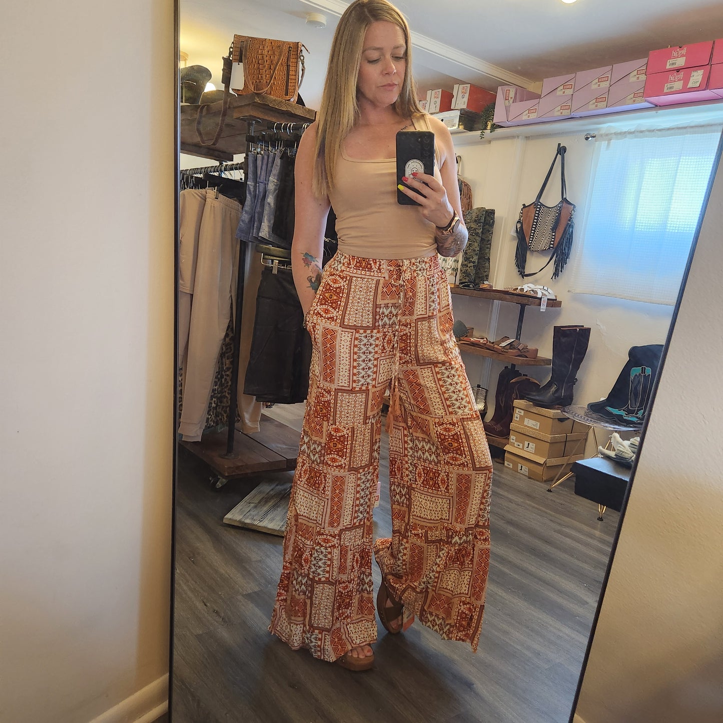 Tayler Patchwork Pants Vintage Vibes Boutique