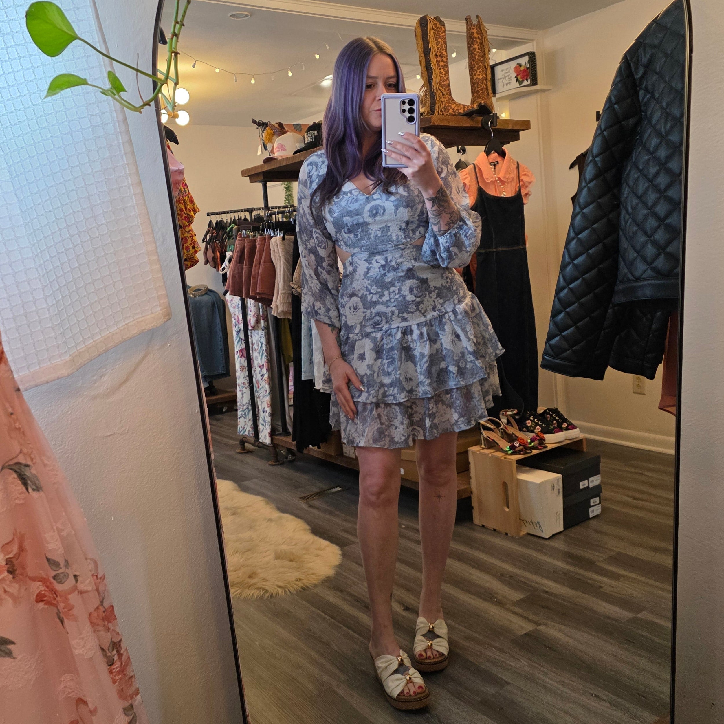 June Dress Mini Dress Blue B