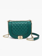 Jemma Quilted Crossbody Crossbody Bag Jen & Co. Kelly Green