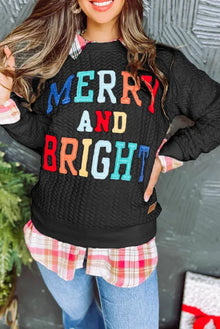  Merry & Bright Textured Sweatshirt