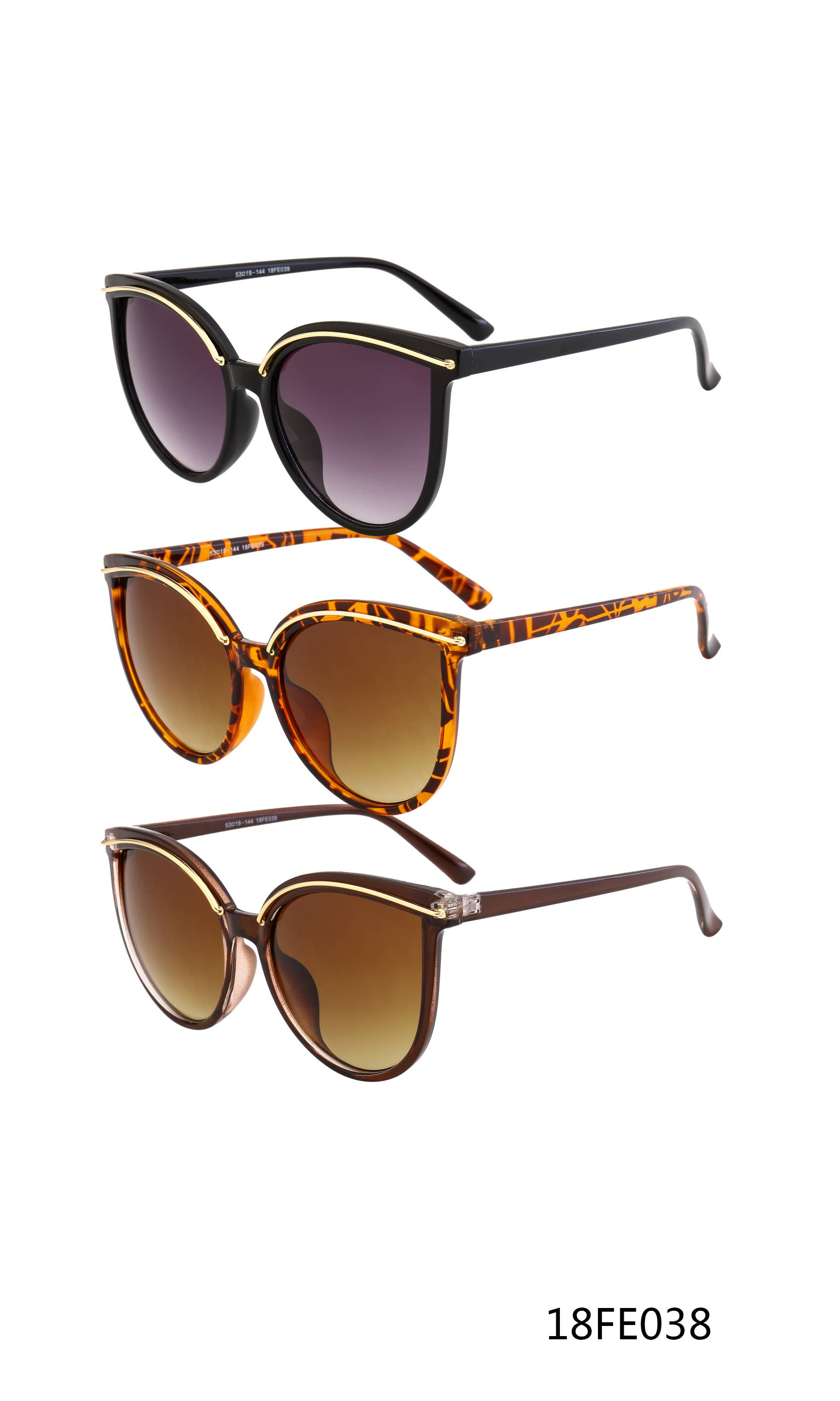 Gold Band Sunglasses Sunglasses Trio Trading