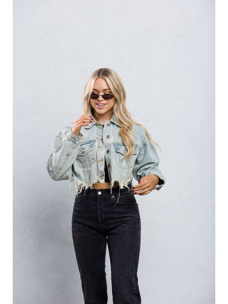 Pride Cropped Jacket  Vintage Vibes Boutique   