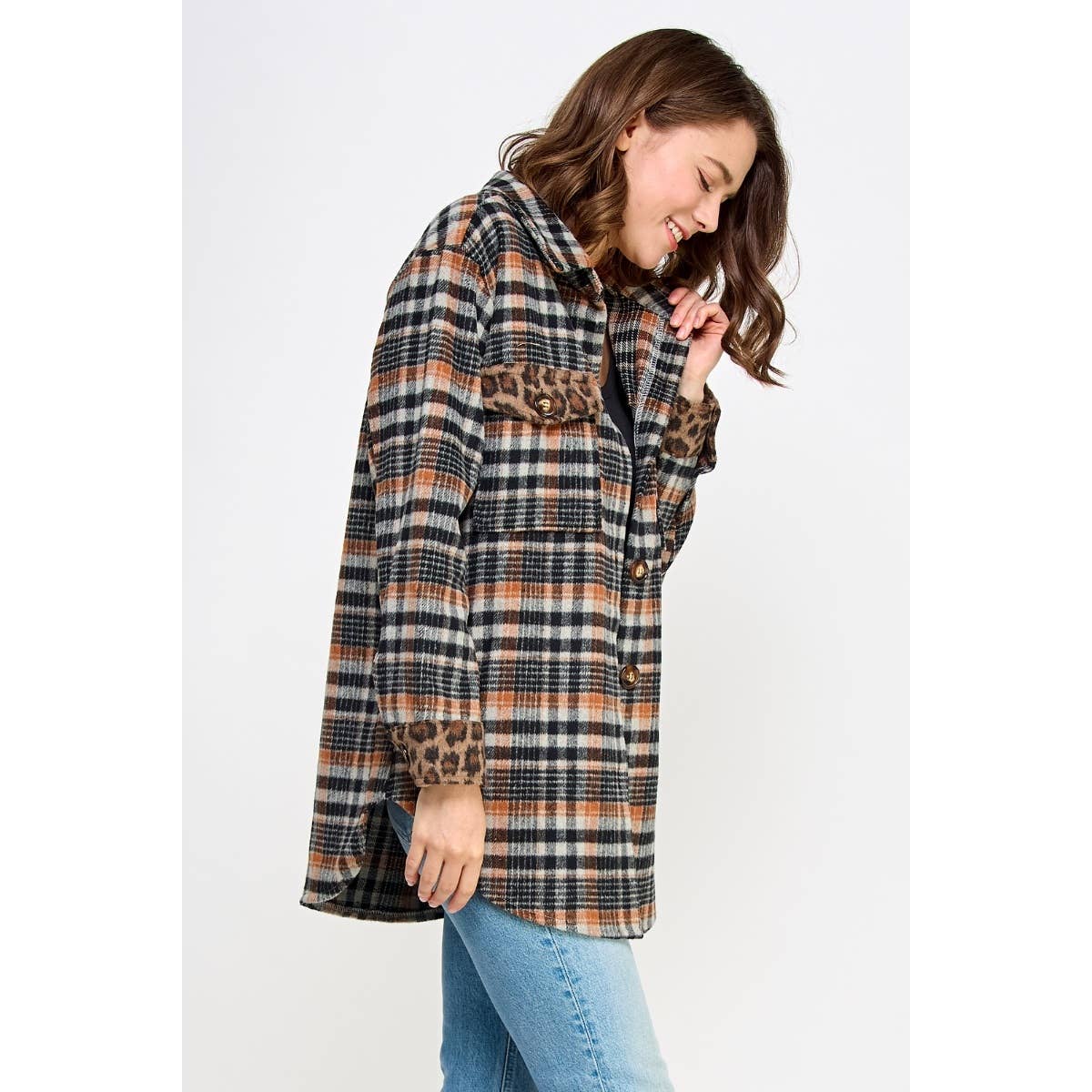 Cider & Spots Shacket Jacket Veveret
