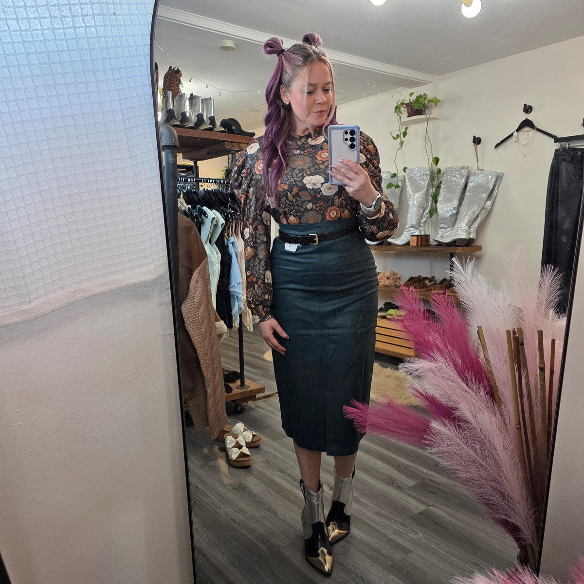 Evergreen Edge Skirt Midi Skirt Mystree