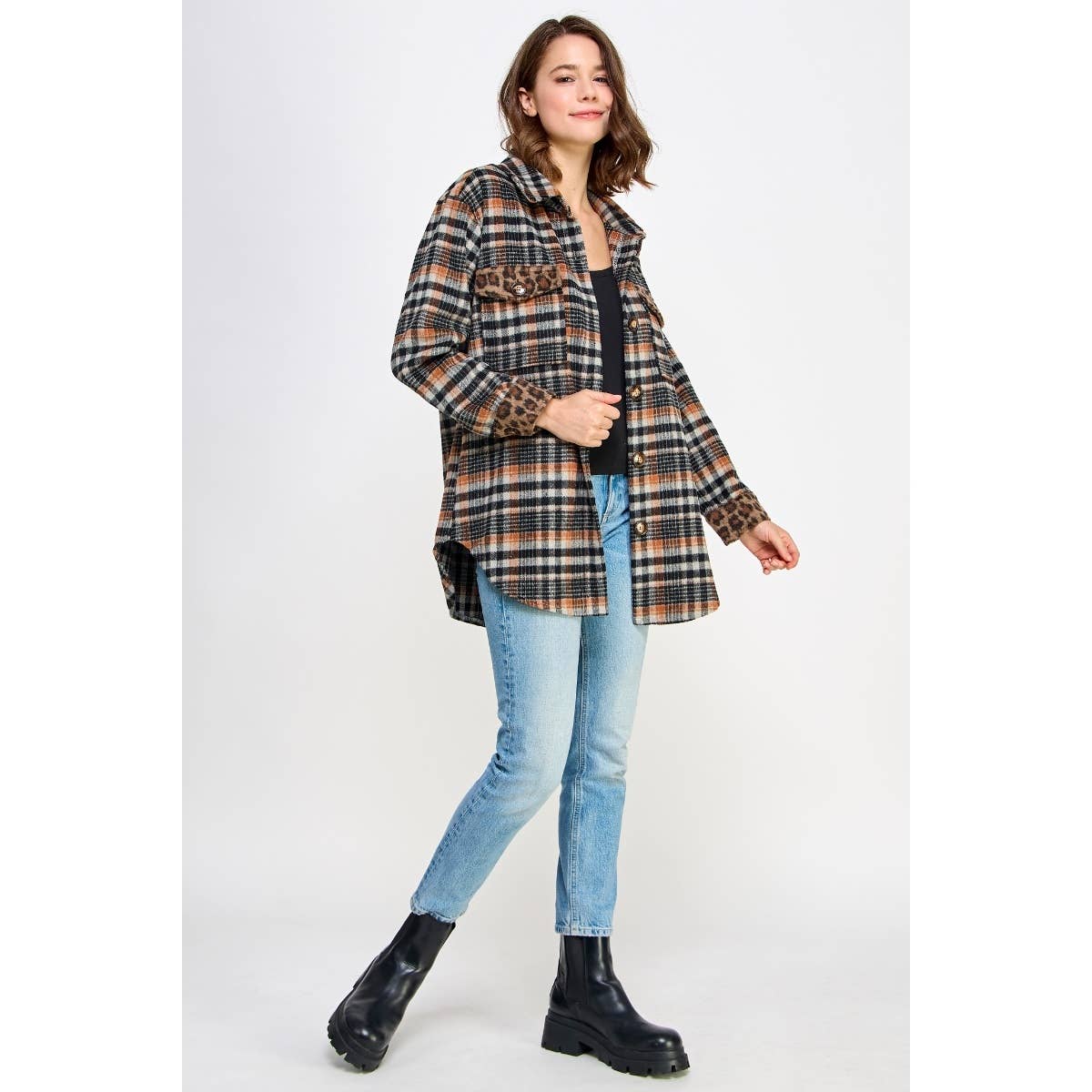 Cider & Spots Shacket Jacket Veveret