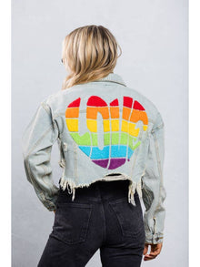  Pride Cropped Jacket  Vintage Vibes Boutique   