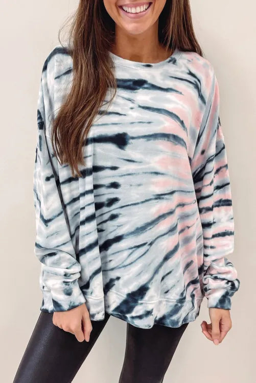 Pink/Blue Tie Dye Pullover  Vintage Vibes Boutique   