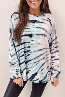  Pink/Blue Tie Dye Pullover  Vintage Vibes Boutique   