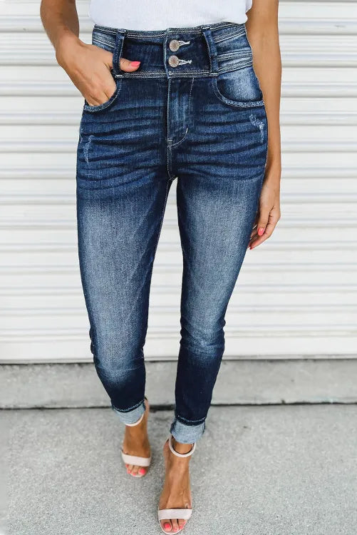 2 Button Skinny Jeans