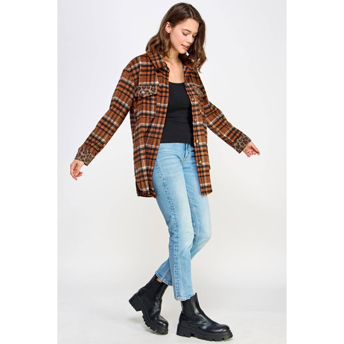 Cider & Spots Shacket Jacket Veveret