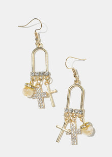  Cross Charm Earrings Vintage Vibes Boutique