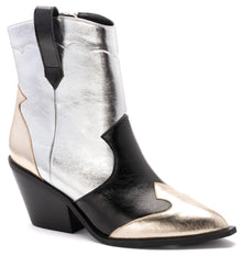  One Chance Mixed Metallic Boots