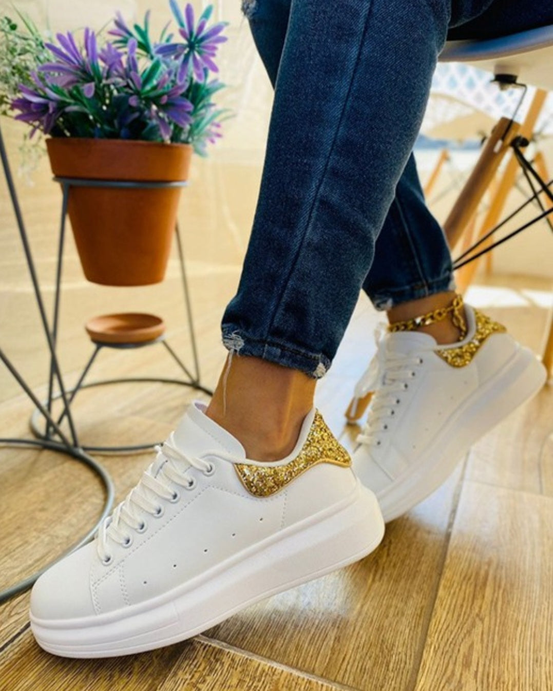 January Glitter Sneakers  Vintage Vibes Boutique   