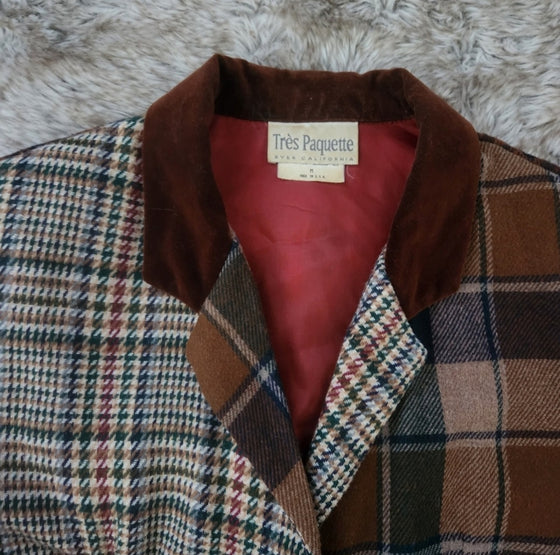 Très Paquette Patchwork Blazer Vintage Vibes Boutique