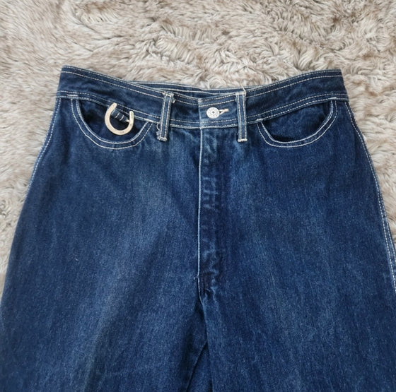 70s Faded Glory Horseshoe Pocket Jeans Vintage Vibes Boutique