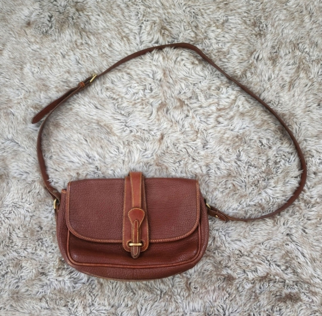 Dooney & Bourke Vintage Brown Leather Crossbody Bag Dooney & Bourke