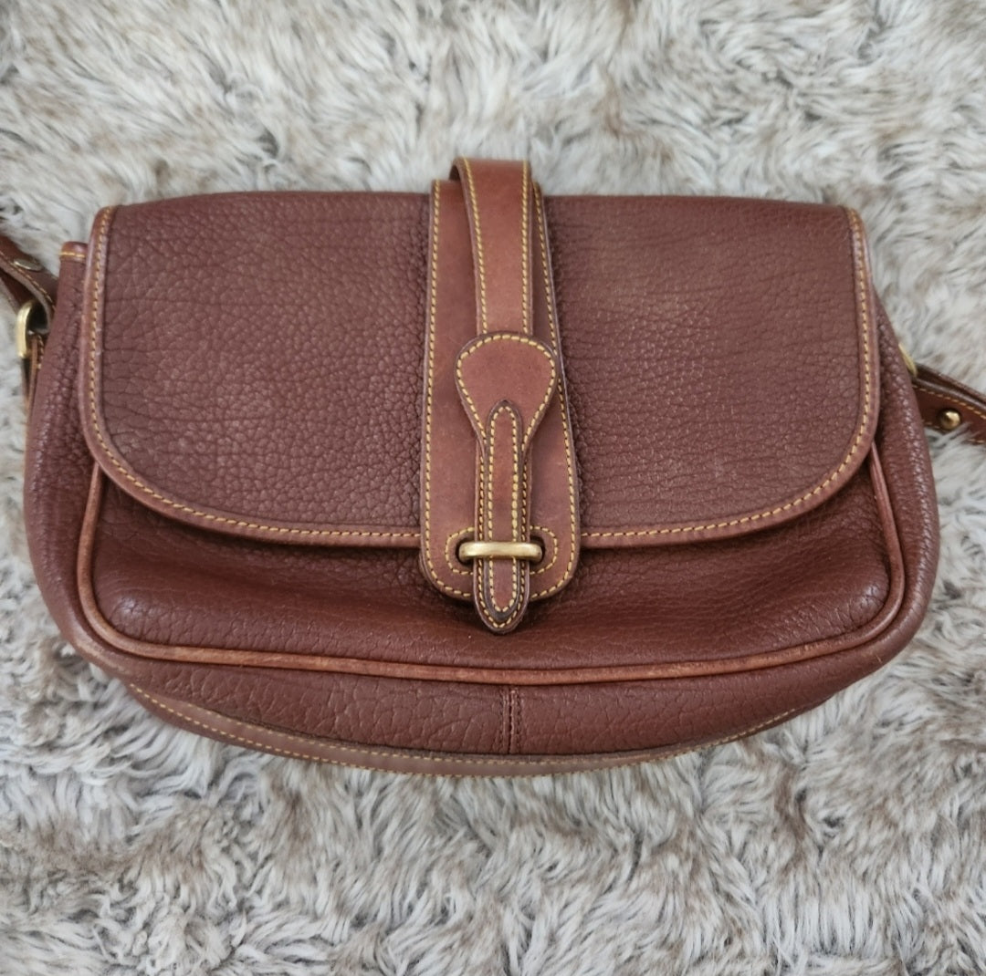 Dooney & Bourke Vintage Brown Leather Crossbody Bag Dooney & Bourke