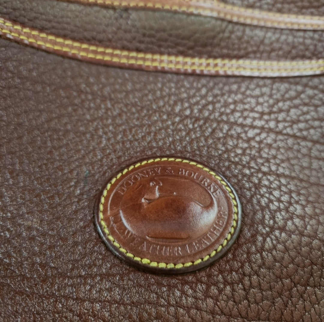Dooney & Bourke Vintage Brown Leather Crossbody Bag Dooney & Bourke