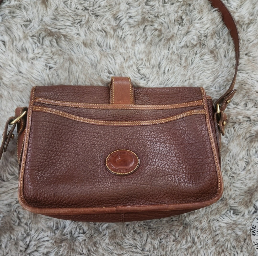 Dooney & Bourke Vintage Brown Leather Crossbody Bag Dooney & Bourke