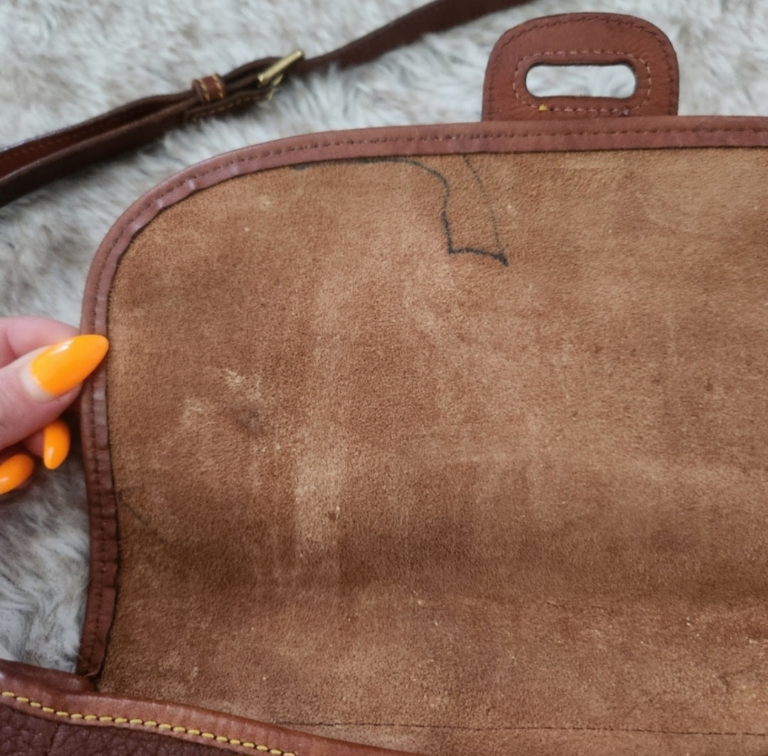 Dooney & Bourke Vintage Brown Leather Crossbody Bag Dooney & Bourke