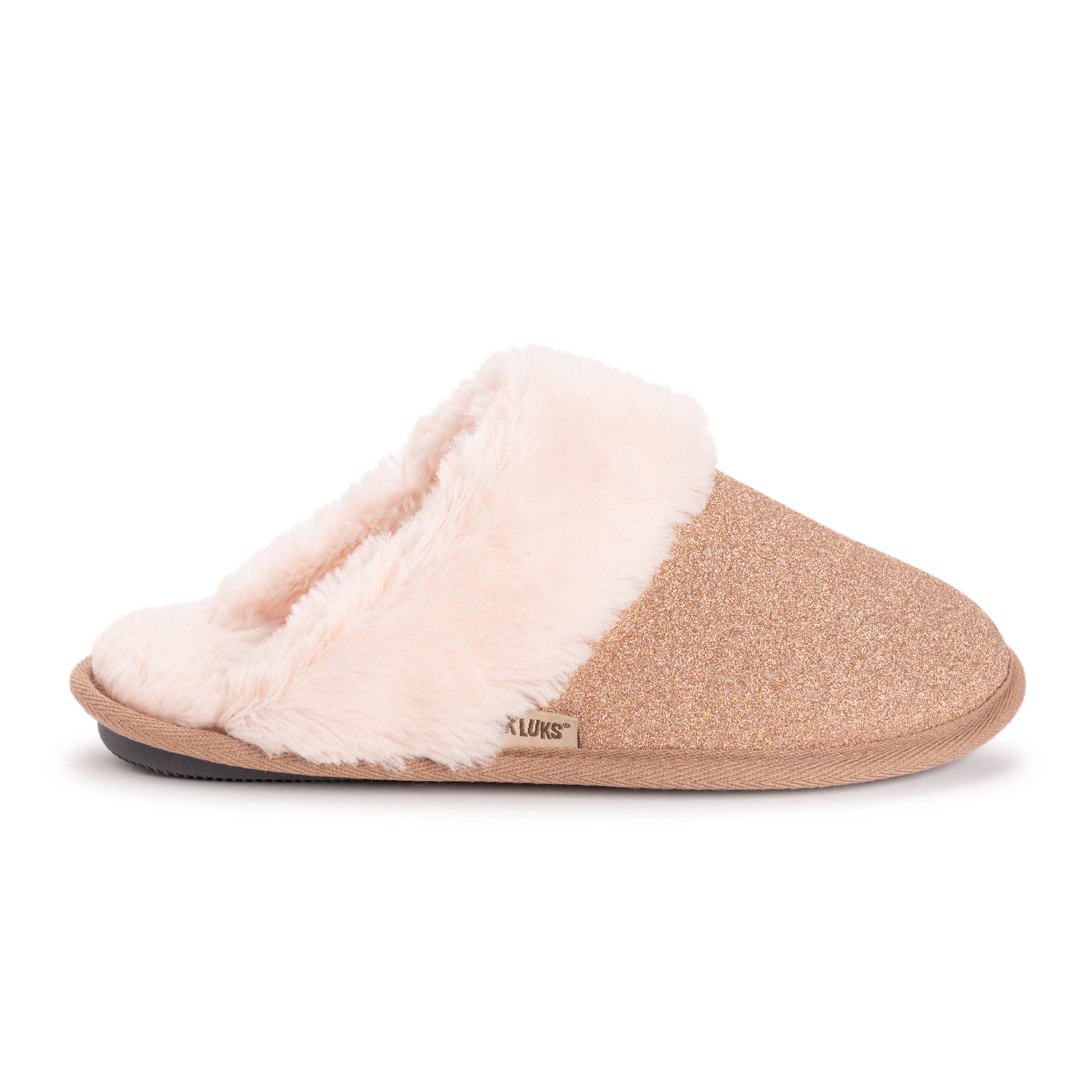 Muk Luks Sparkle Slippers Slippers Muk Luks L (9-10) Rose Gold Sparkle