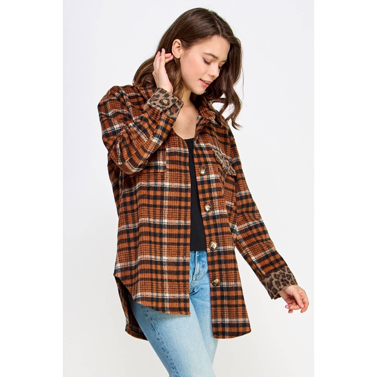 Cider & Spots Shacket Jacket Veveret