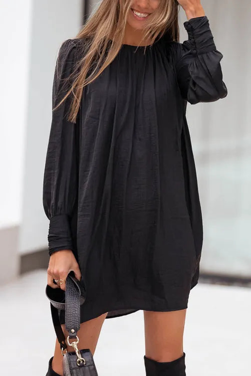 Black Bishop Sleeve Dress  Vintage Vibes Boutique   