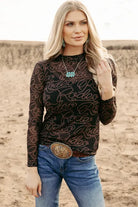 Reba Rodeo Top Mesh Top Vintage Vibes Boutique