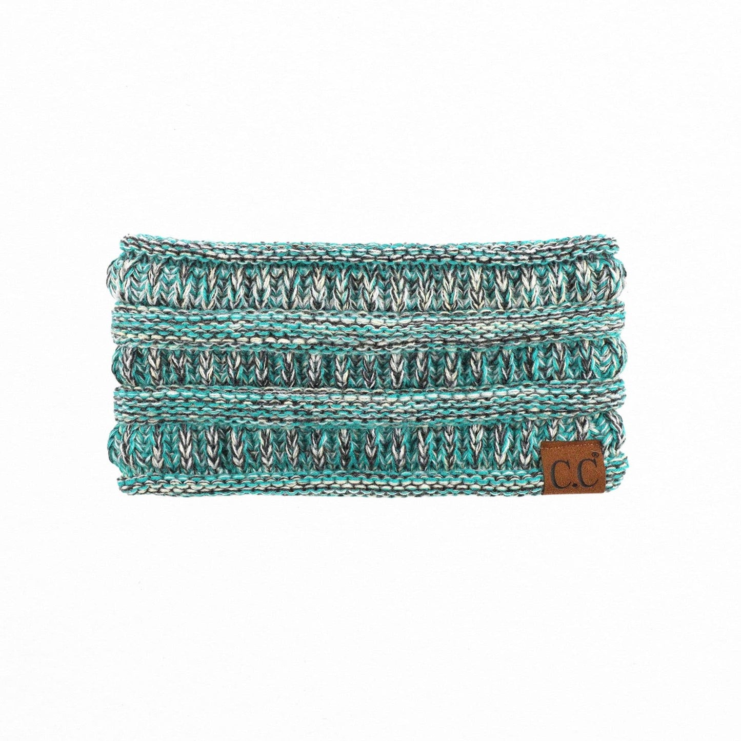 CC Multi Color Headwrap CC #3 Teal/Black/Beige/Light Denim (Four-Tone)