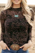 Reba Rodeo Top Mesh Top Vintage Vibes Boutique