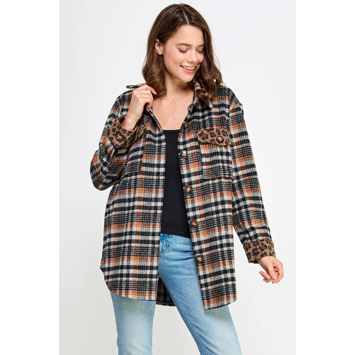 Cider & Spots Shacket Jacket Veveret