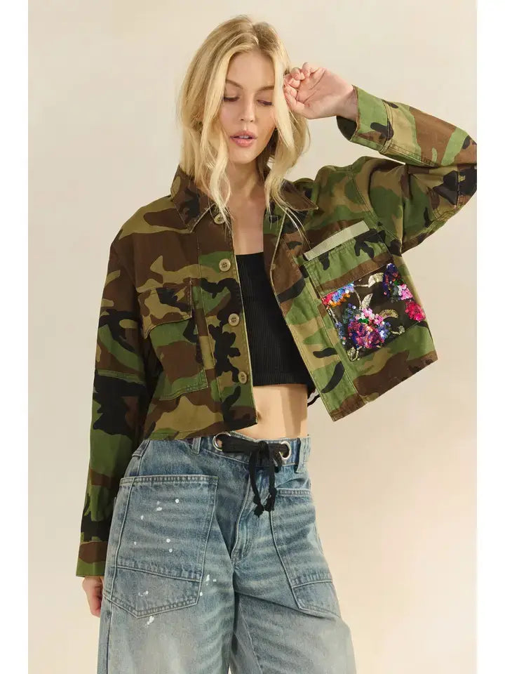 Wildflower Recon Shacket Jacket Veveret