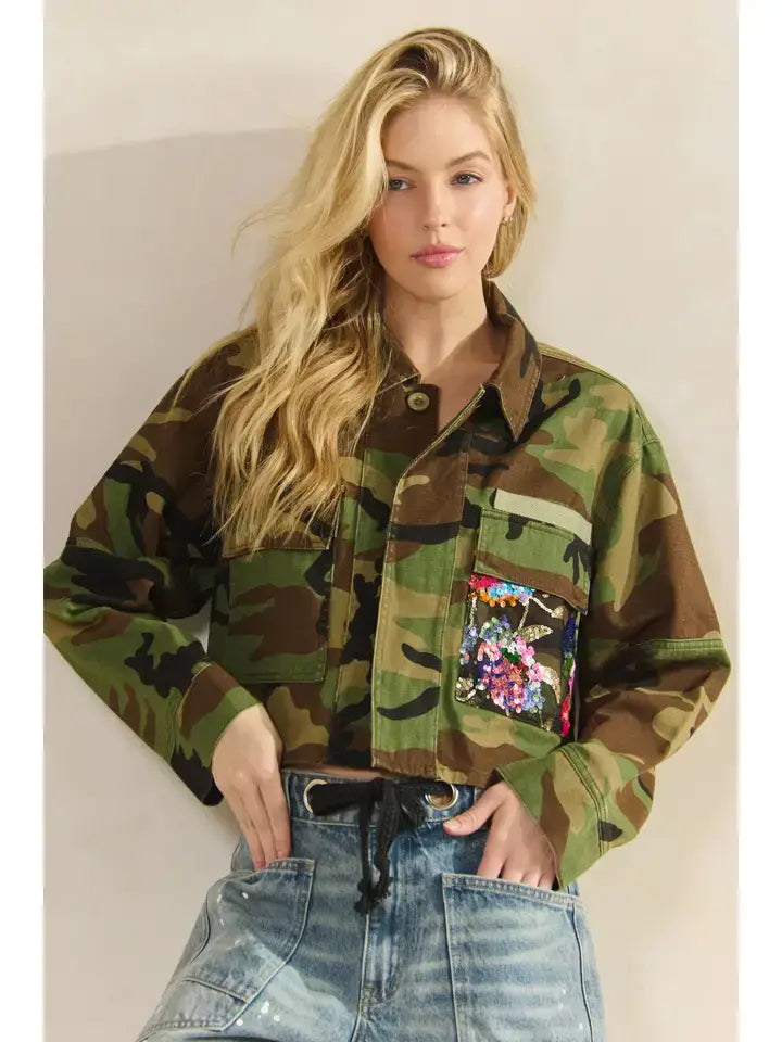 Wildflower Recon Shacket Jacket Veveret