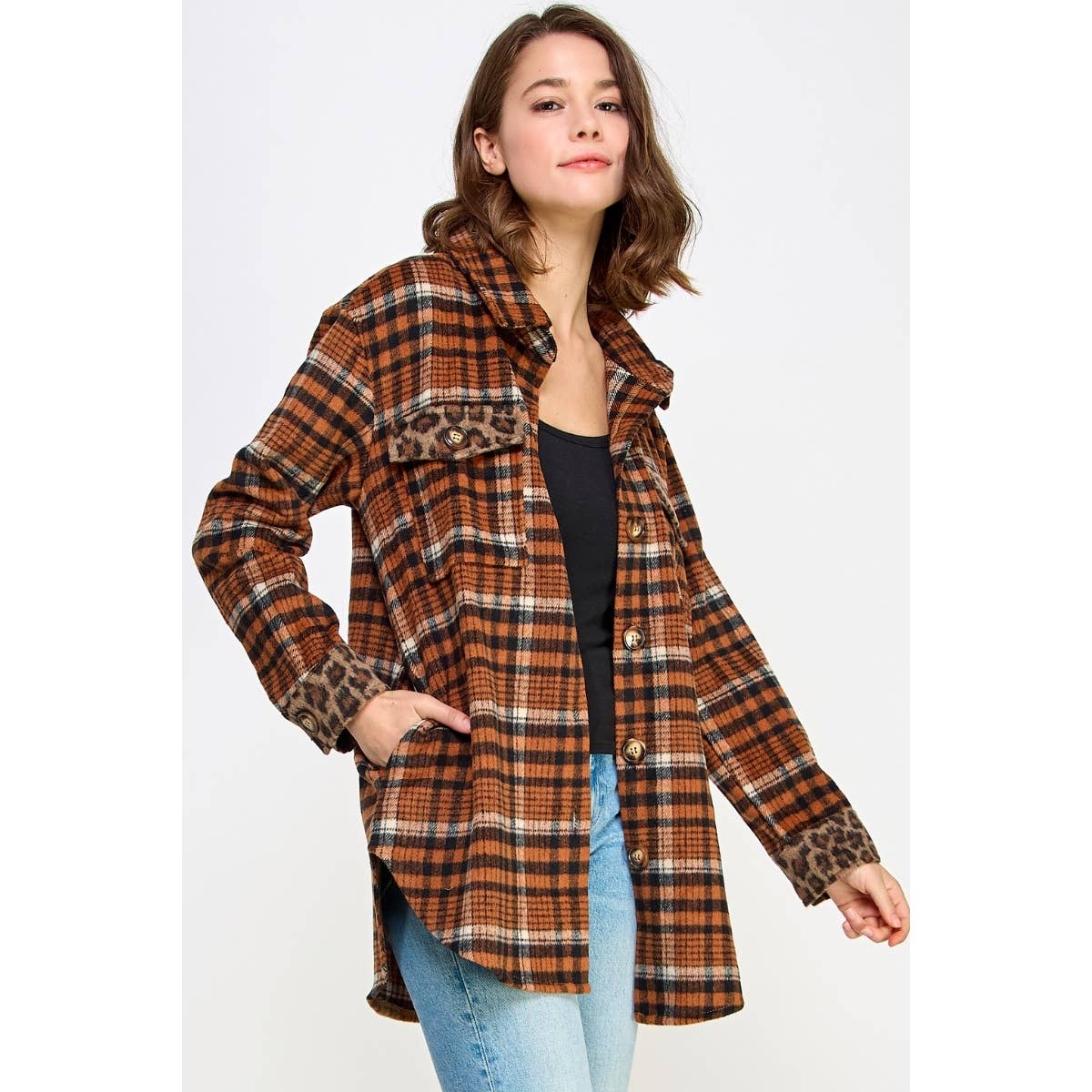 Cider & Spots Shacket Jacket Veveret