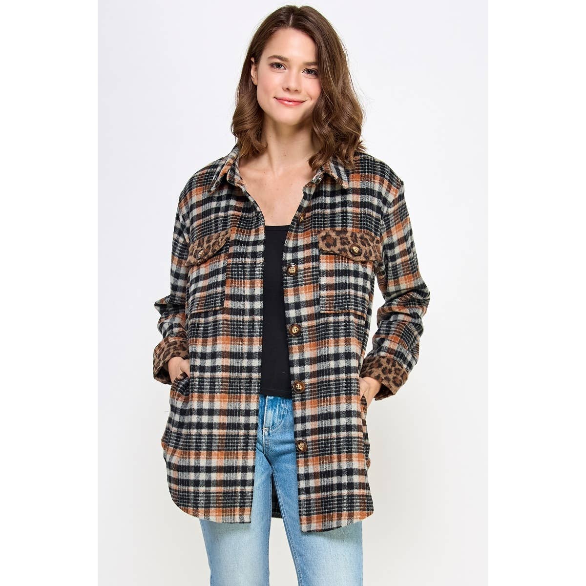 Cider & Spots Shacket Jacket Veveret