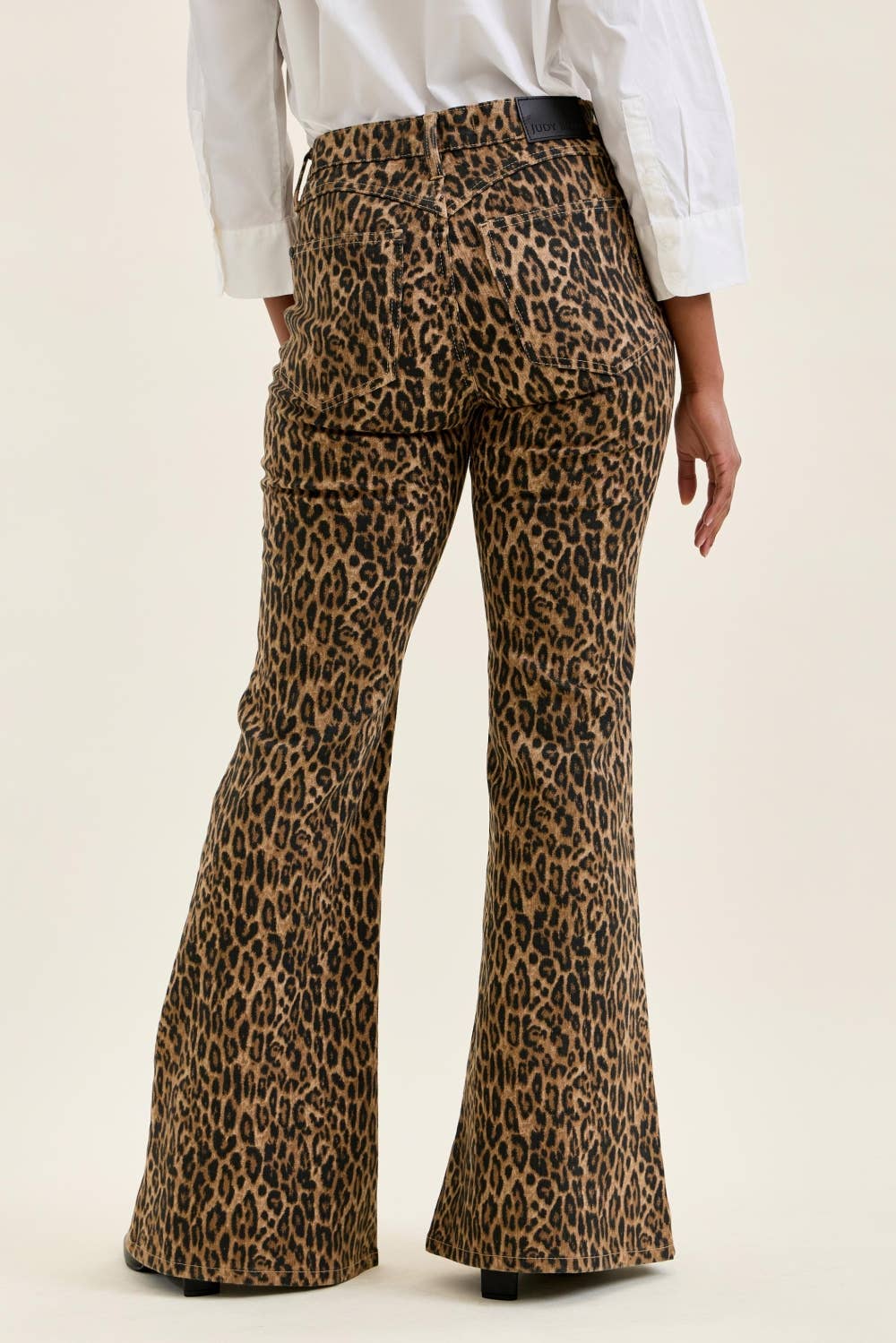 Stevie Leopard Jeans Flare Jeans Judy Blue Jeans