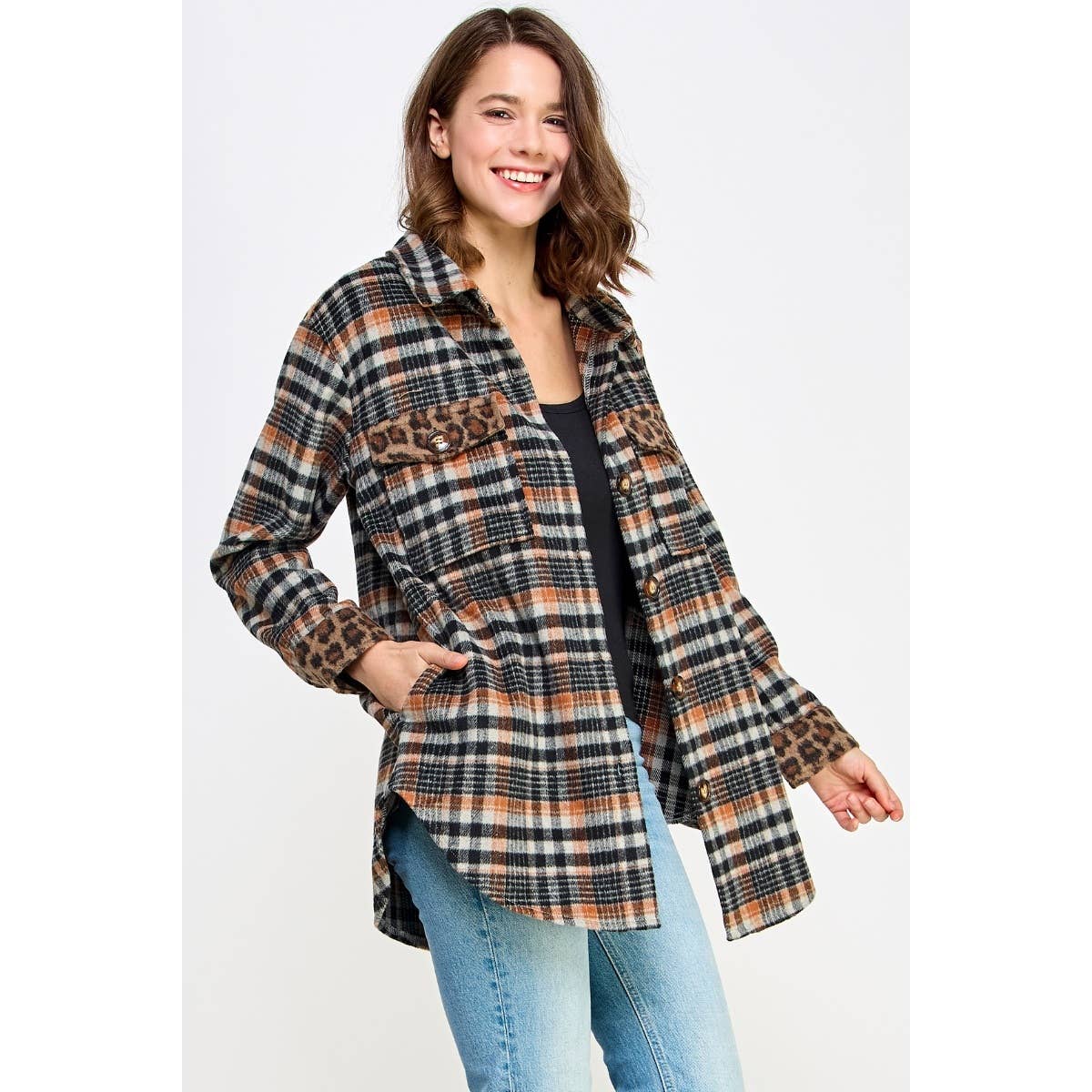 Cider & Spots Shacket Jacket Veveret