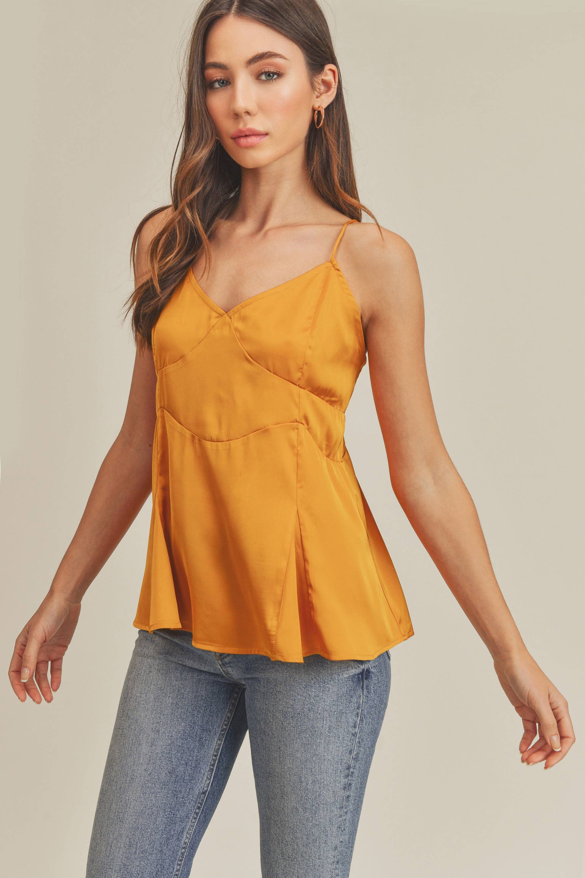 Solara Satin Tank Tank AEMI + CO