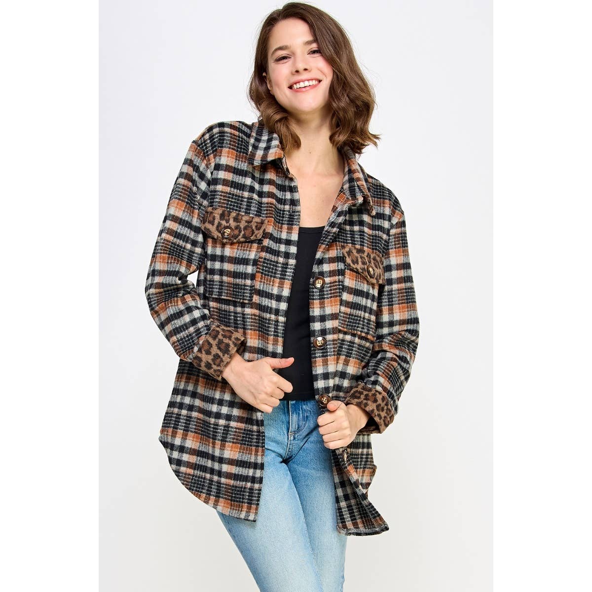 Cider & Spots Shacket Jacket Veveret
