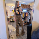 Stevie Leopard Jeans Flare Jeans Judy Blue Jeans