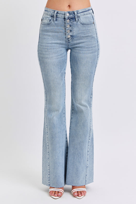 Alix Rhinestone Flares Judy Blue